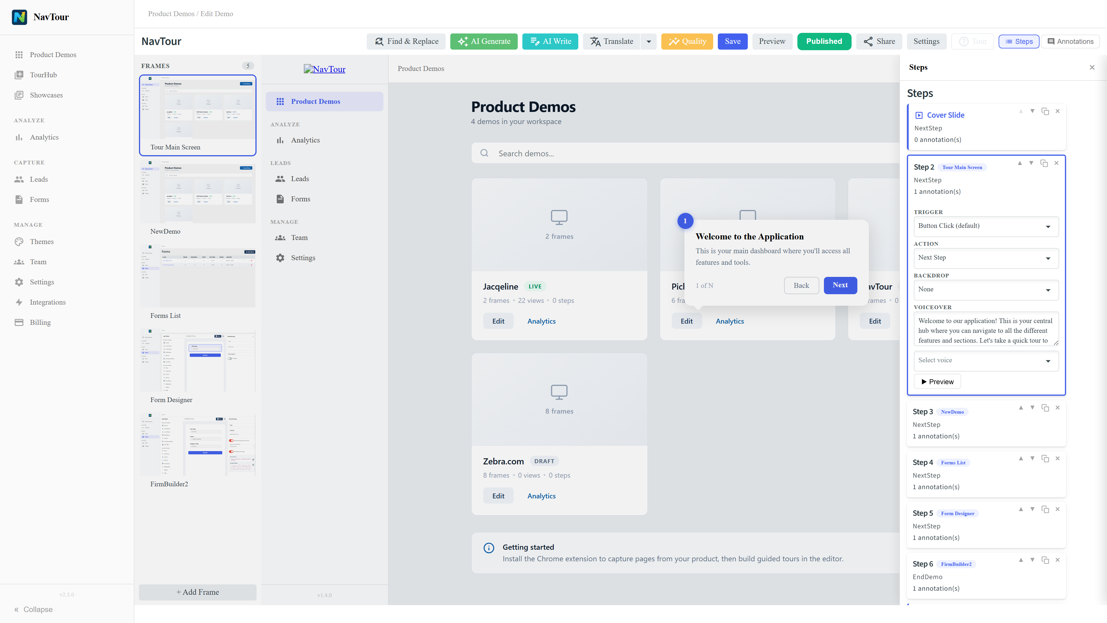 Guided HTML demo editor